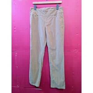 Tan Khaki Chadwick's Women's Corduroy Stretch Pull on Pants 8 Straight Leg
